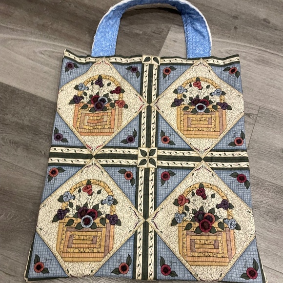 Handmade quilt tote bag L - Picture 2 of 4